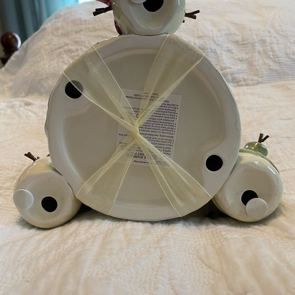 Christmas candle holder with snowman, including candle - Picture 10 of 13